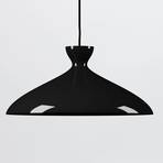 Nyta Pretty wide závesná lampa 3 m, čierna lesklá