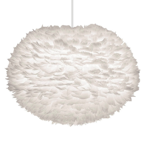Duża designerska lampa wisząca Eos, biała