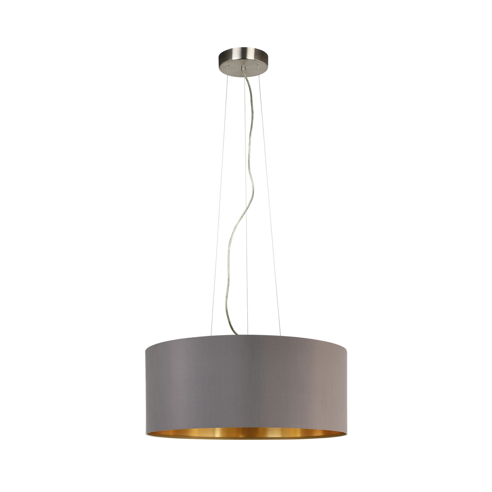 Textiel-hanglamp Maserlo, cappuccino, 53 cm