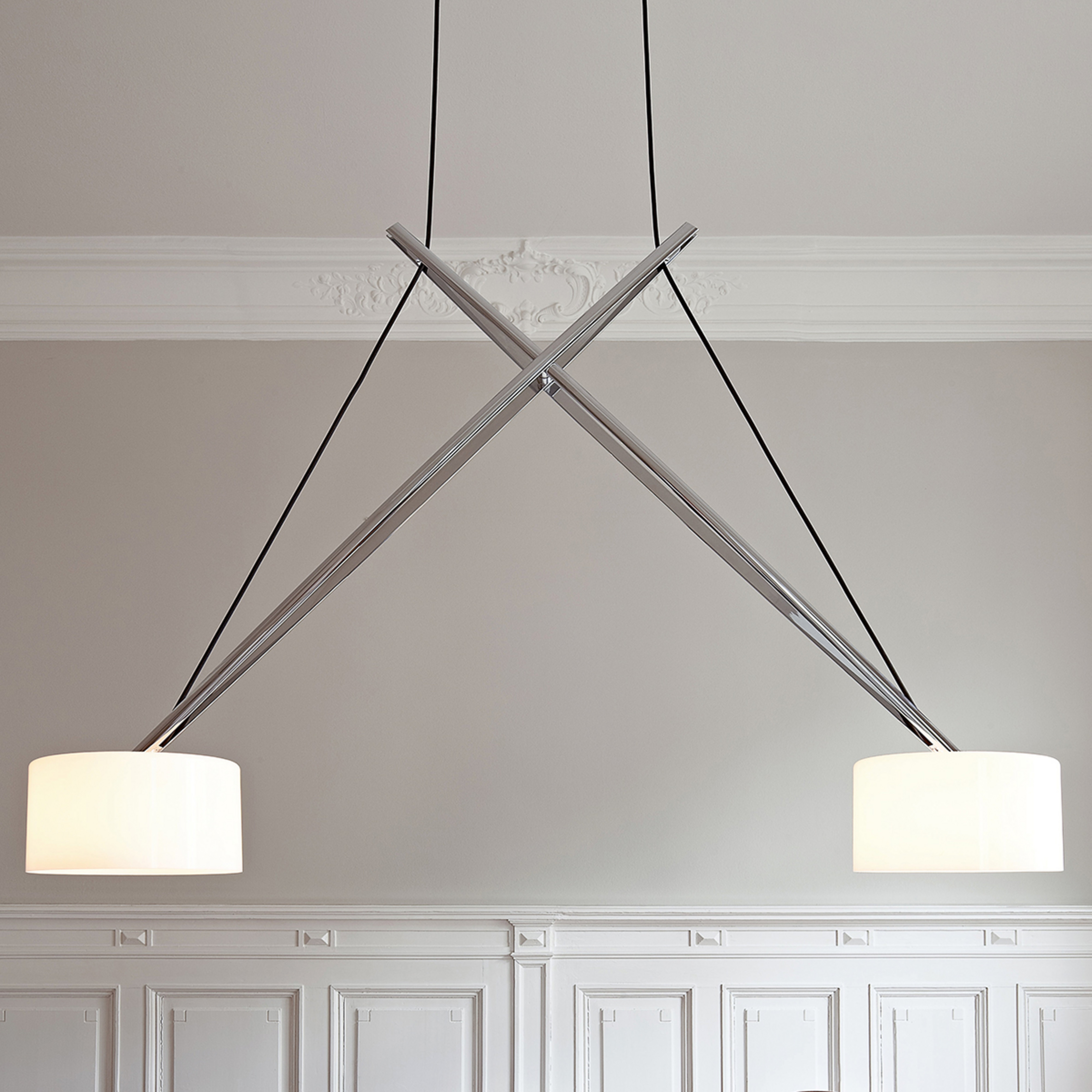 Twin LED Závěsné Světlo Chrome - Serien Lighting