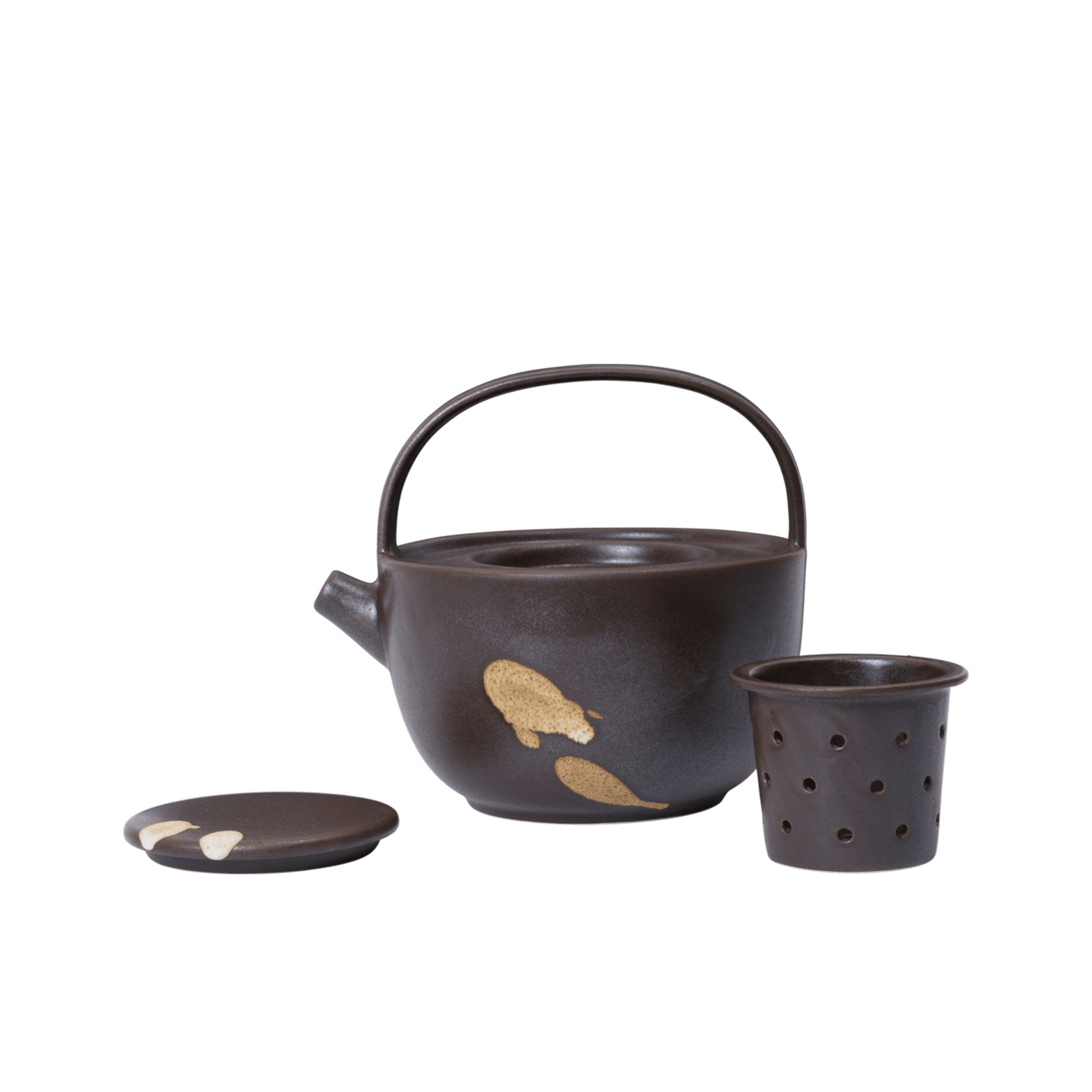 Théière Koyo, brun foncé, 0,85 litre, faïence - ferm LIVING