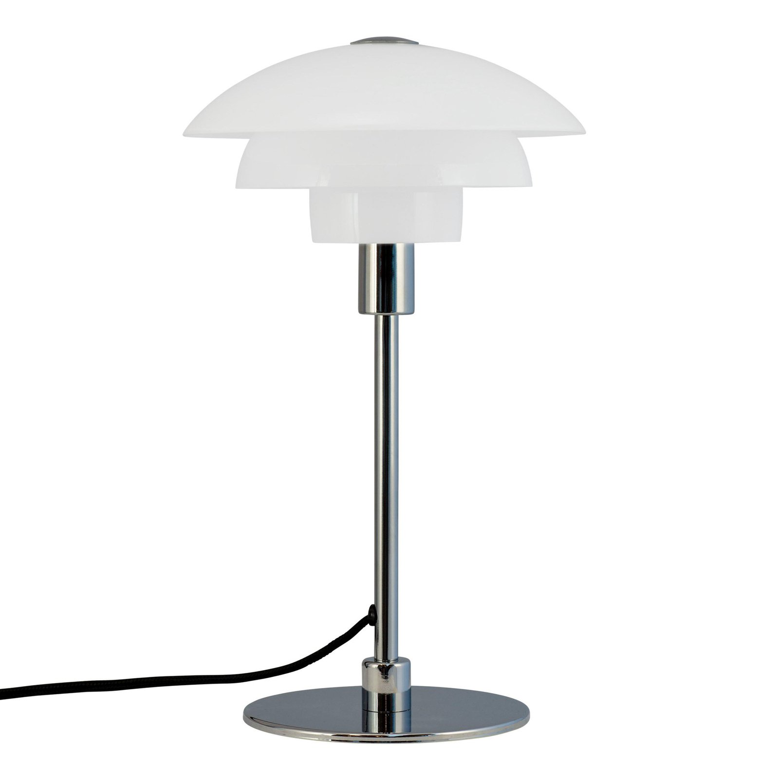 Dyberg Larsen Morph stolová lampa, opál, výška 35 cm, sklo