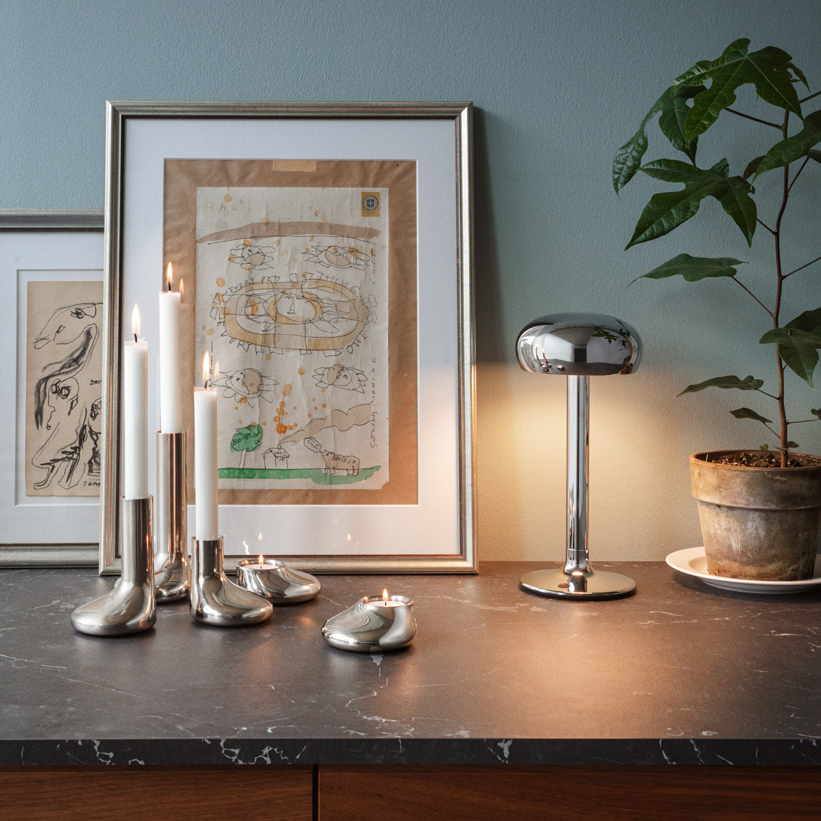 Porte-bougies MELLOW, acier inoxydable, lot de 2 - Eva Solo