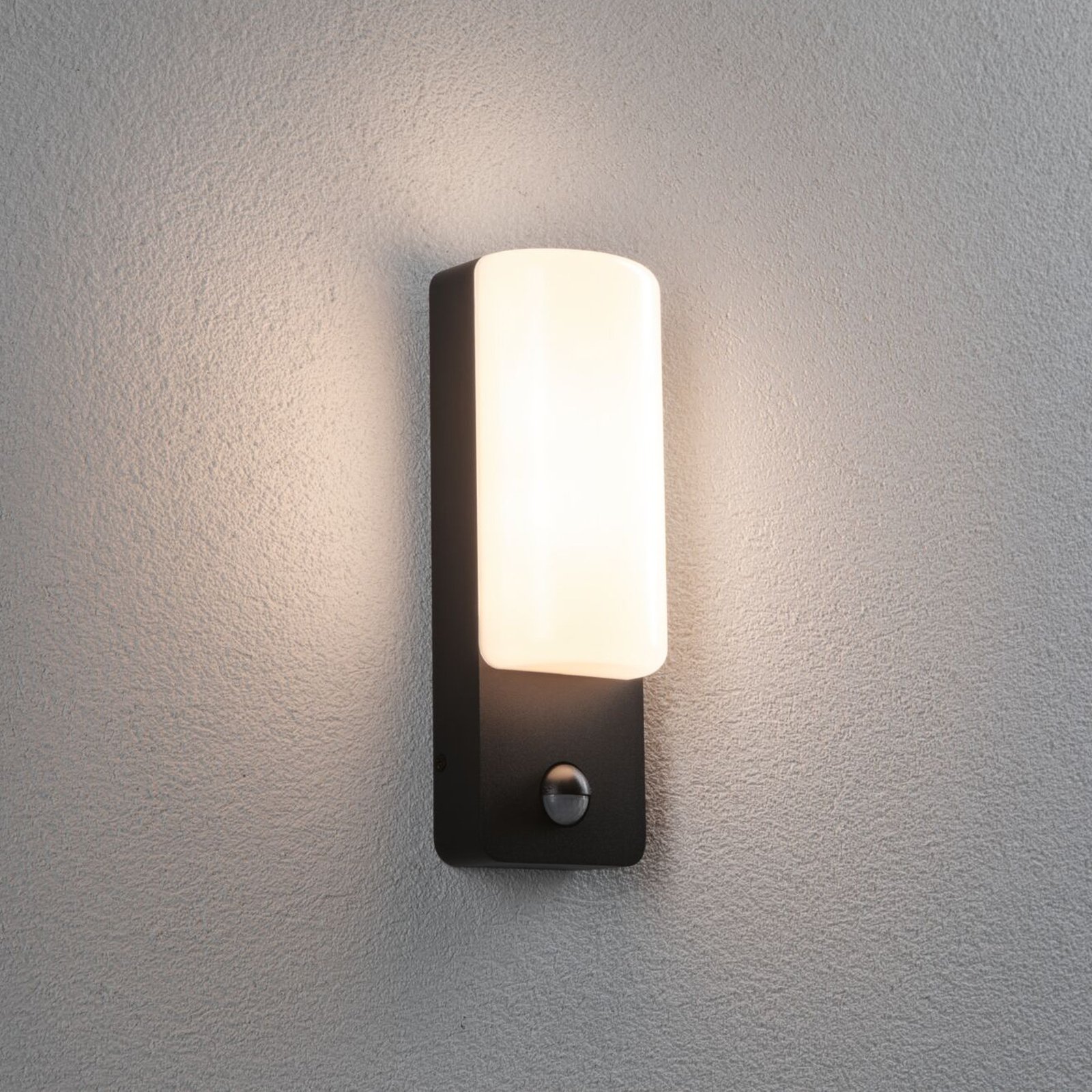 Paulmann LED vonkajšie nástenné svietidlo Bonnie, hliník, antracit, senzor