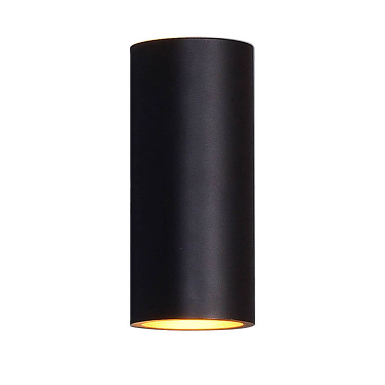 Lucande Benidetta -LED-ulkoseinälamppu, 20 cm - moderni ulkoseinävalaisin musta, kulta