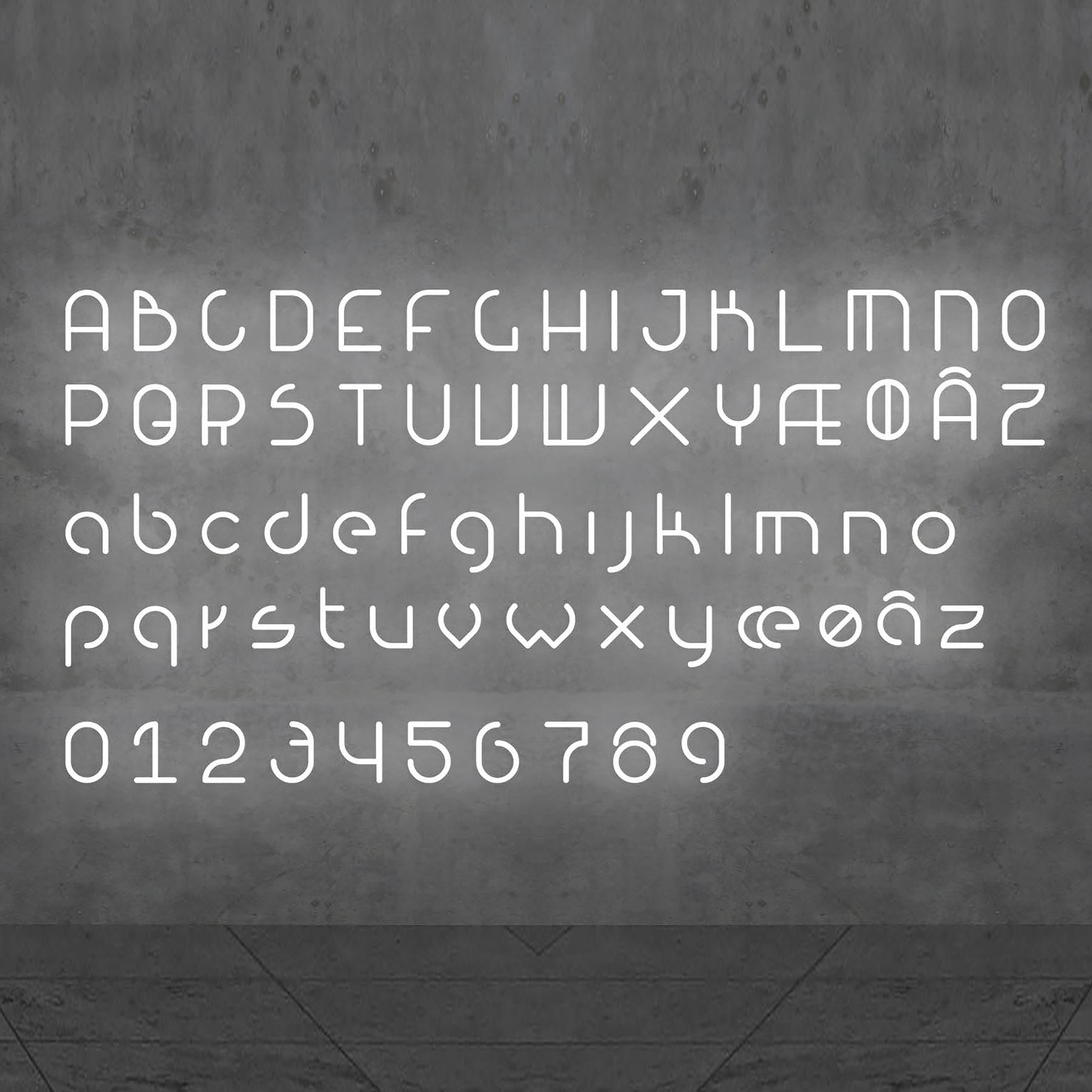 Artemide Alphabet of Light muur kleine letter a