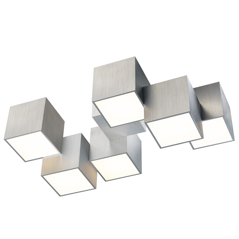 GROSSMANN Rocks Deckenleuchte 6-flammig aluminium