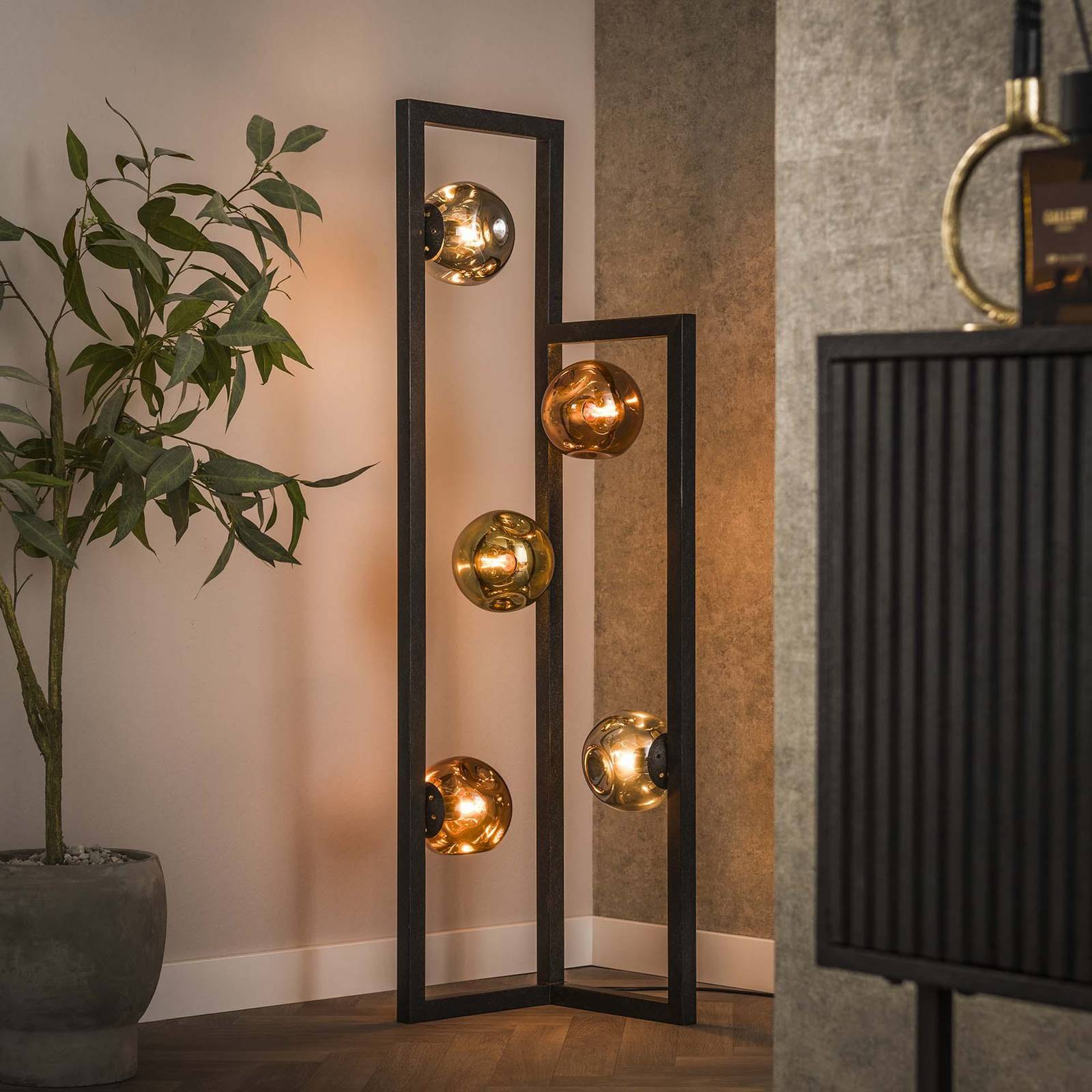 Zijlstra Stellar vloerlamp Frame, metaal, glas, veelkleurig