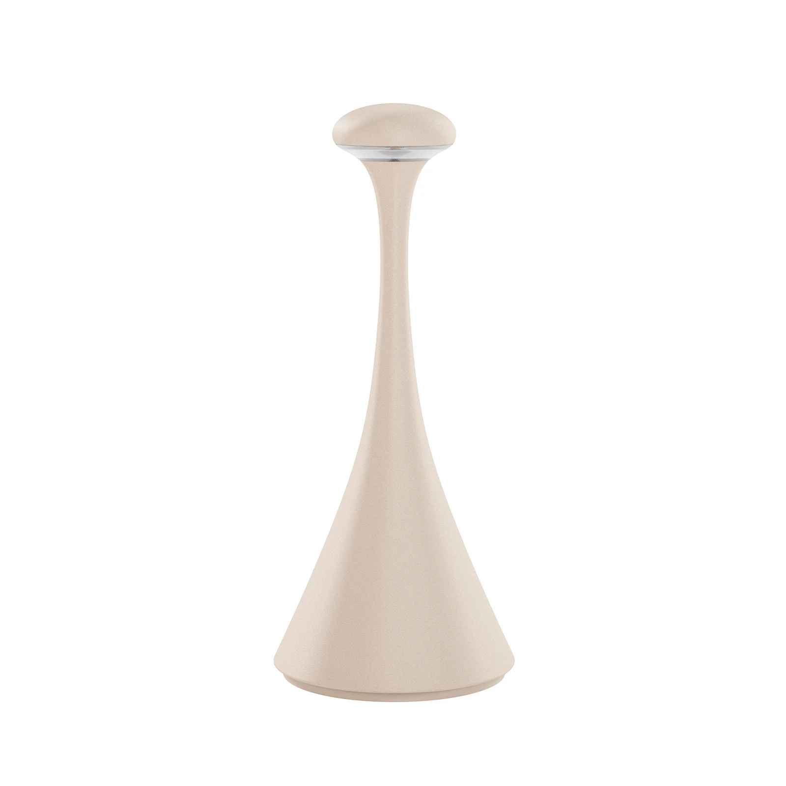 Candeeiro de mesa recarregável LED Nudrop mini, bege duna, IP54, regulável