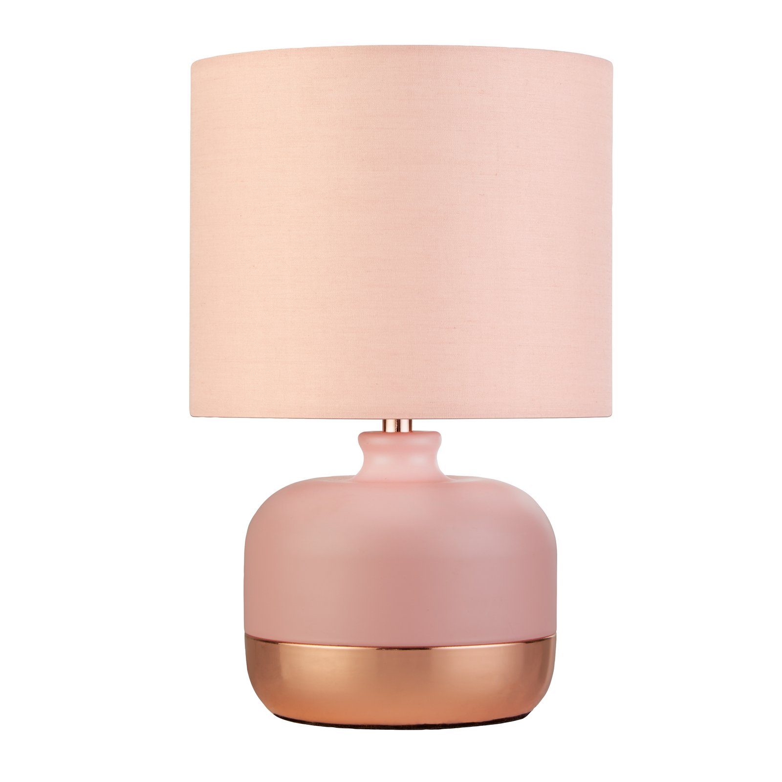 Tischleuchte Tamsin, pink, Metall/Textil, Höhe 27 cm, E14