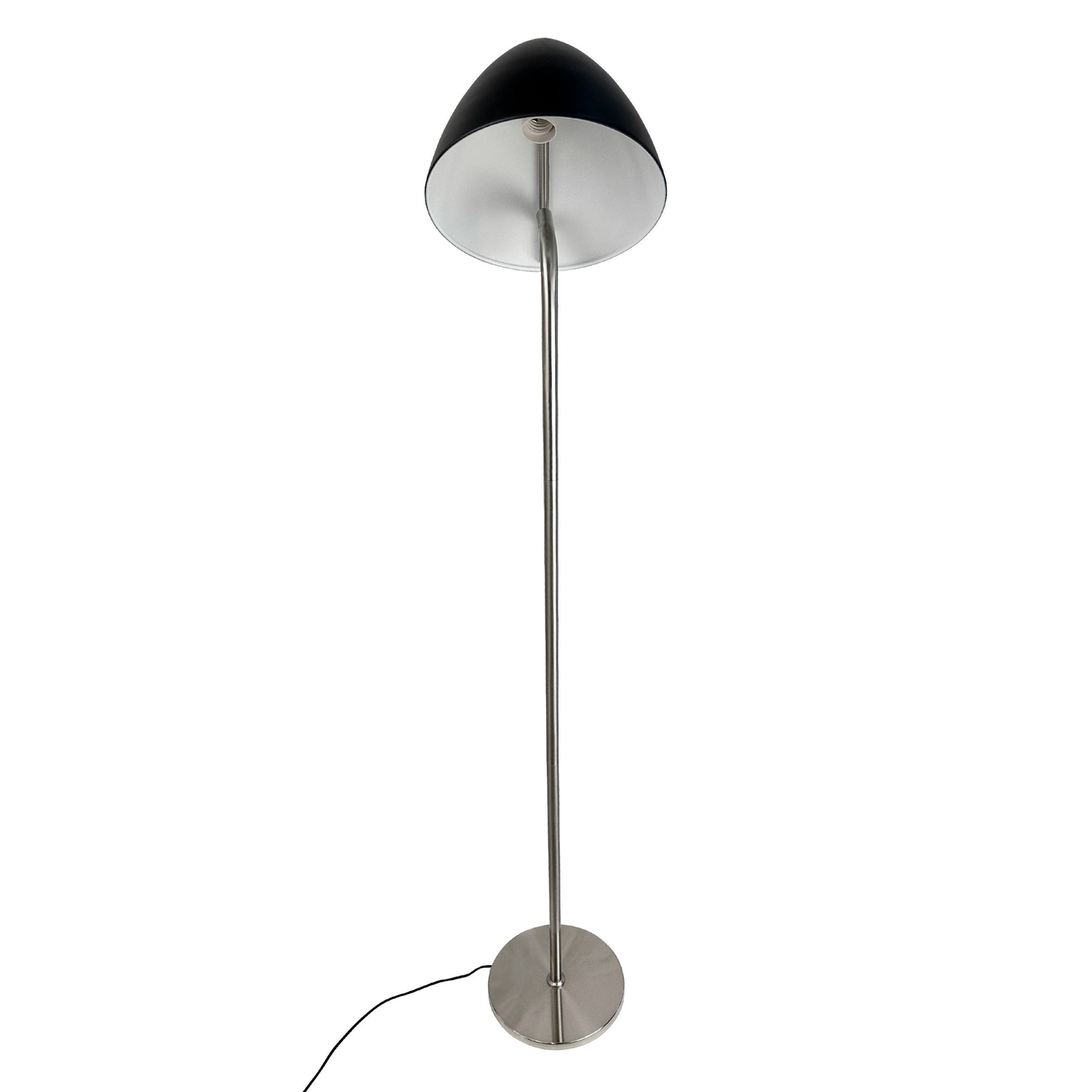 Dyberg Larsen floor lamp Oulu, black/steel, height 128 cm