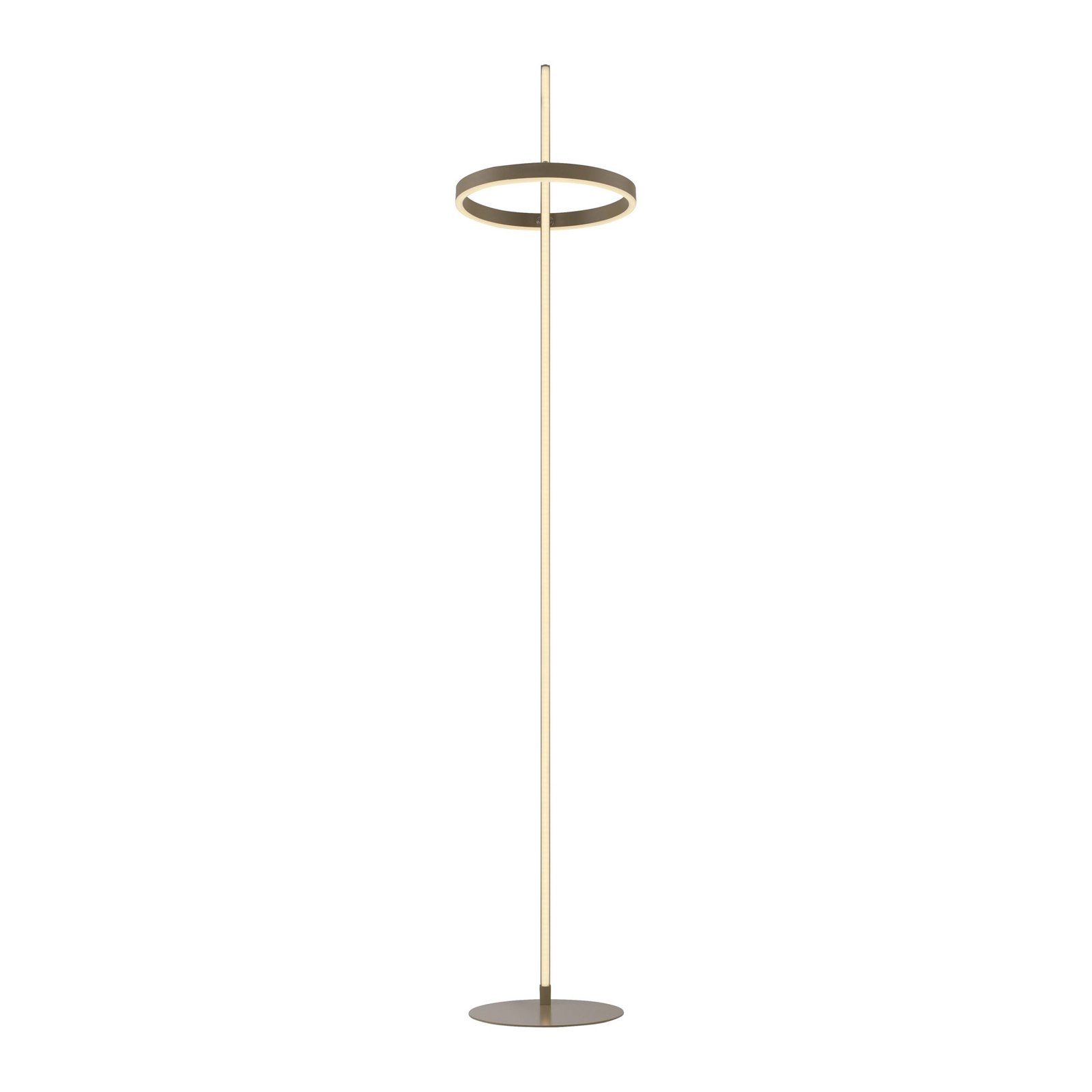 JUST LIGHT. LED vloerlamp Ritus zand, ijzer, dimmer, 3.000 K