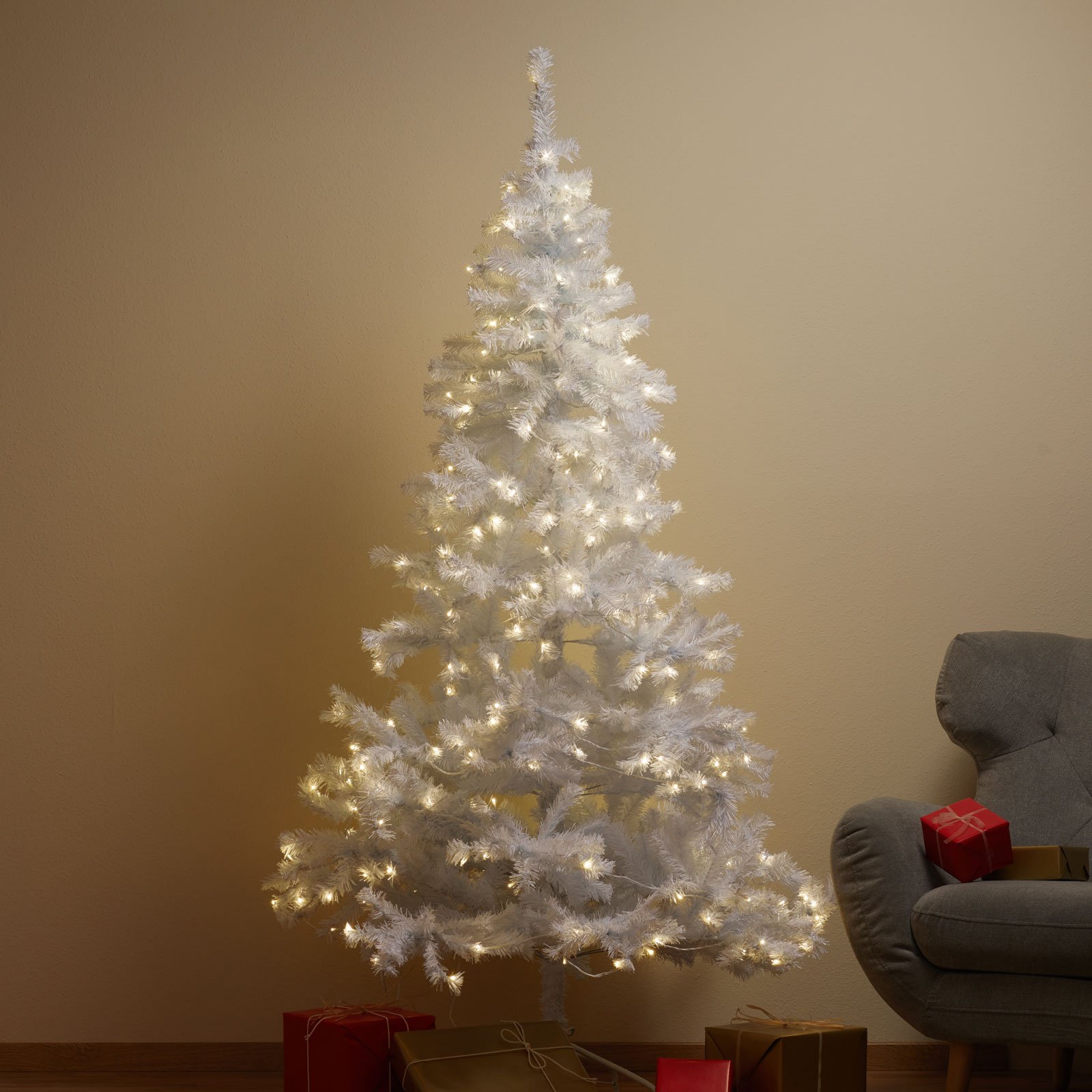 Witte LED-dennenboom Ottawa - buiten 2,1 m 260leds
