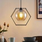 Lindby Dajanira hanglamp, 1-lamp, amber