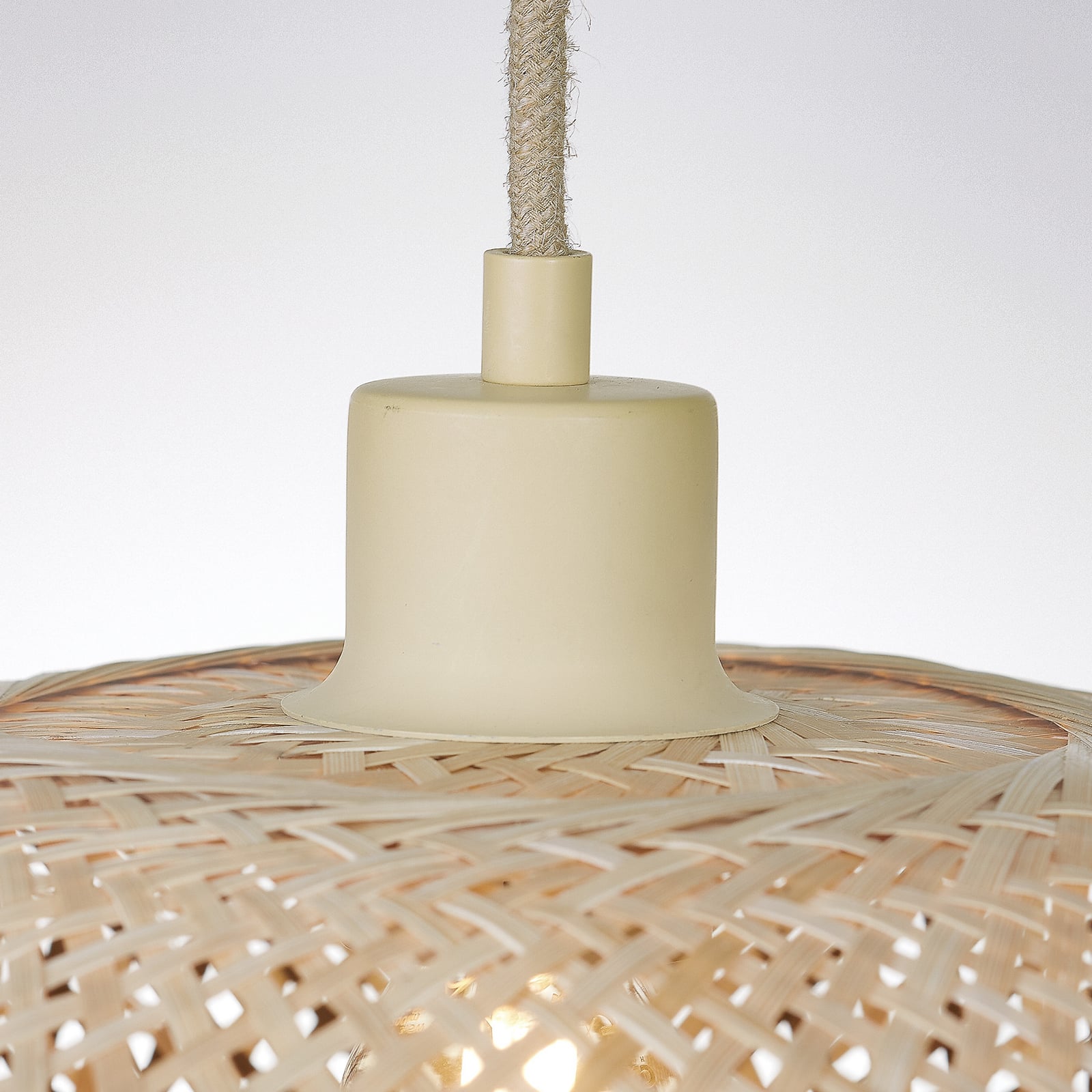 GOOD & MOJO Candeeiro suspenso Madura, Ø 44 cm, natural/castanho, bambu