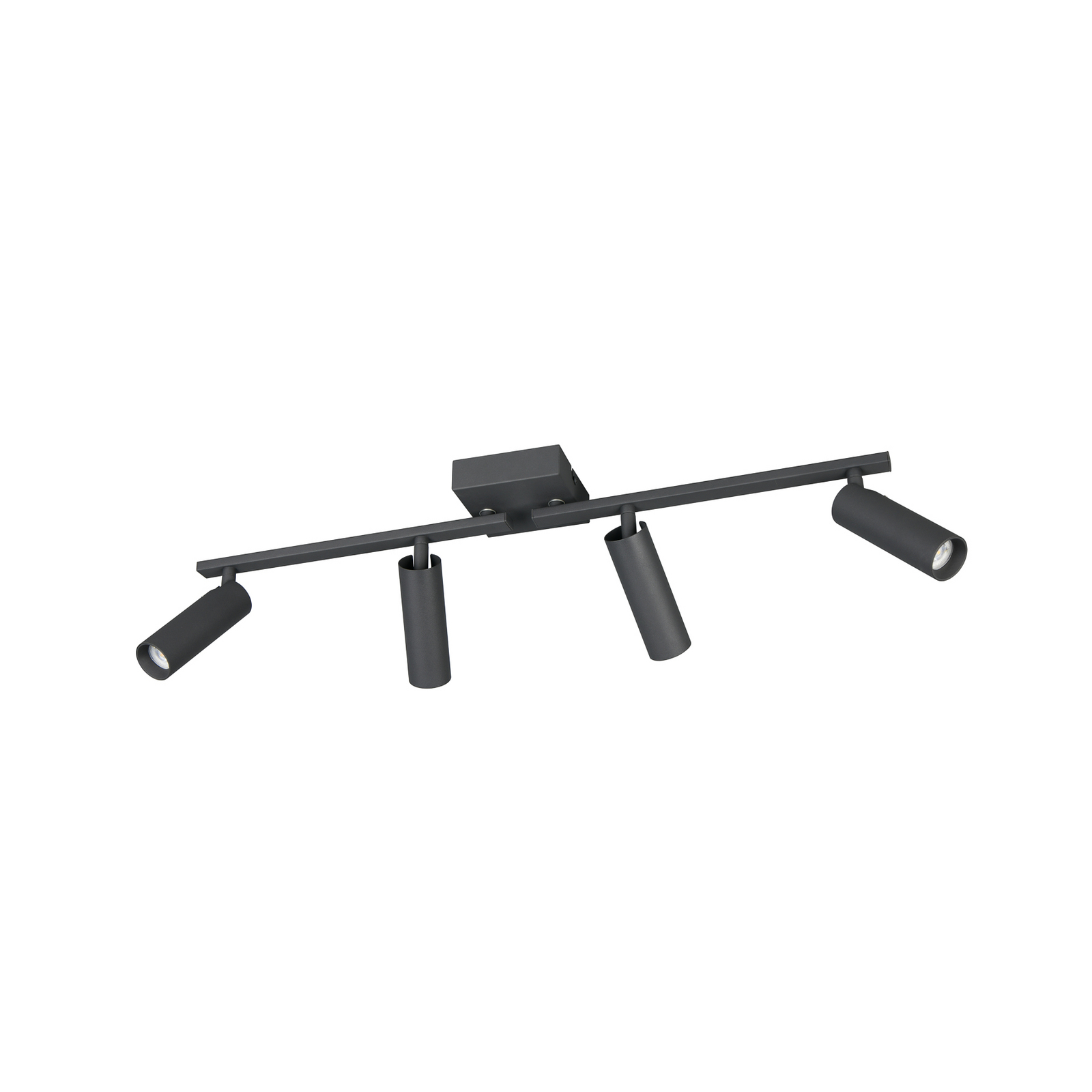 Faretto da soffitto Dara, lunghezza 66 cm, antracite, metallo, a 4 luci.
