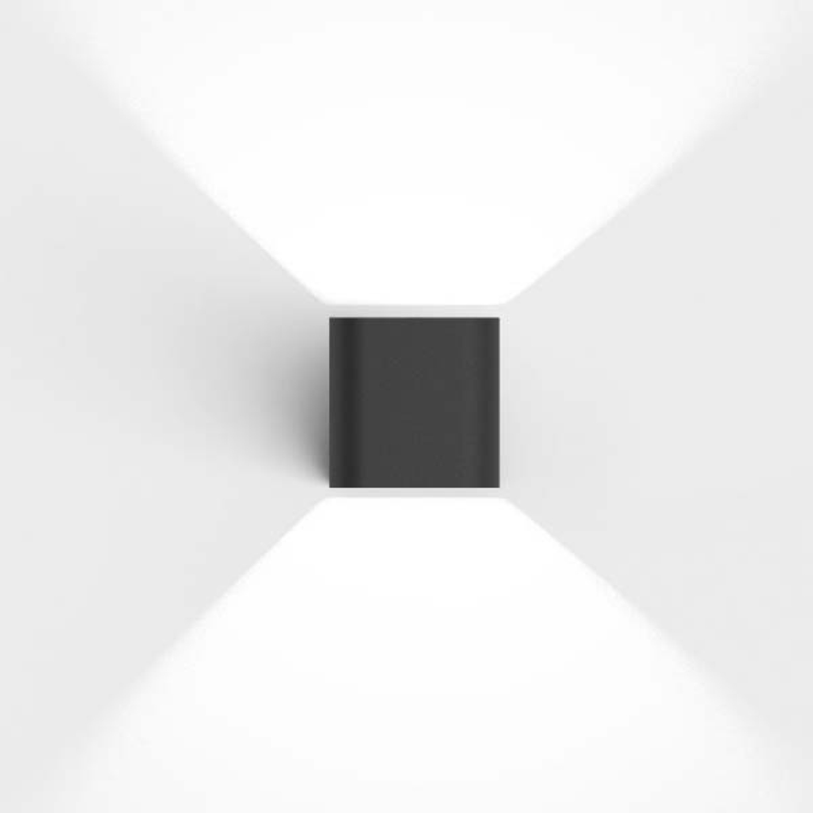 IP44.de Intro 2.0 LED outdoor wall lamp anthracite, powder-coated cast aluminium, borosilicate glass, 15 W, energy efficiency: A, W: 10 cm, H: 10 cm