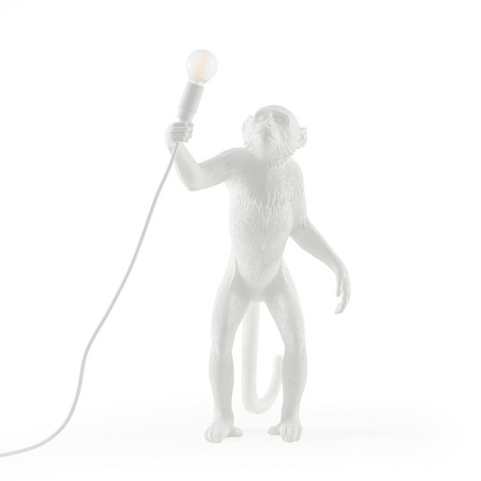 SELETTI Monkey Lamp LED-Dekolampe, weiß, stehend