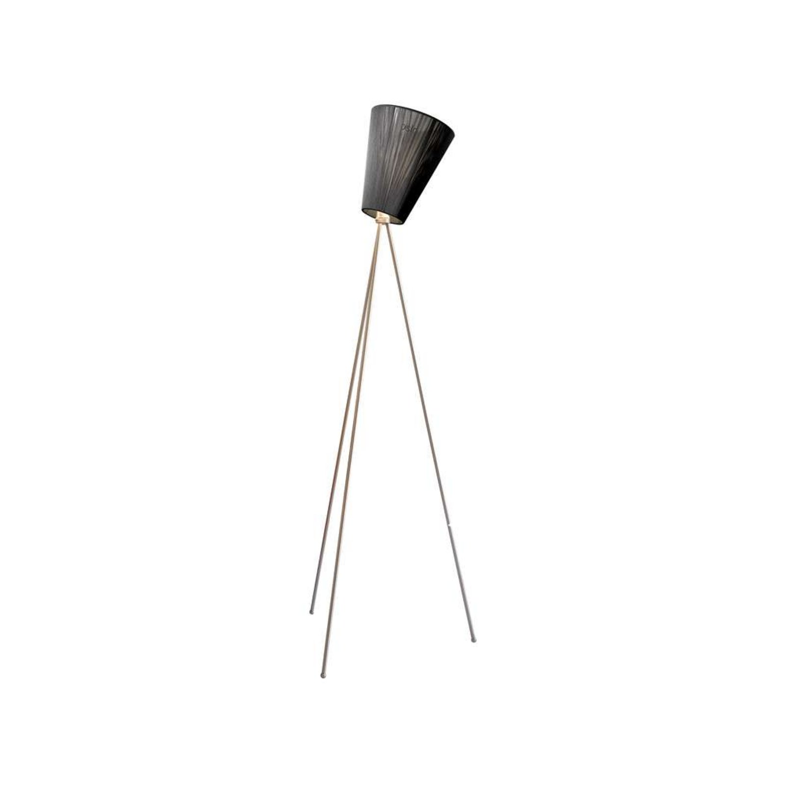 Oslo Wood Floor Lamp Steel/Black - Northern