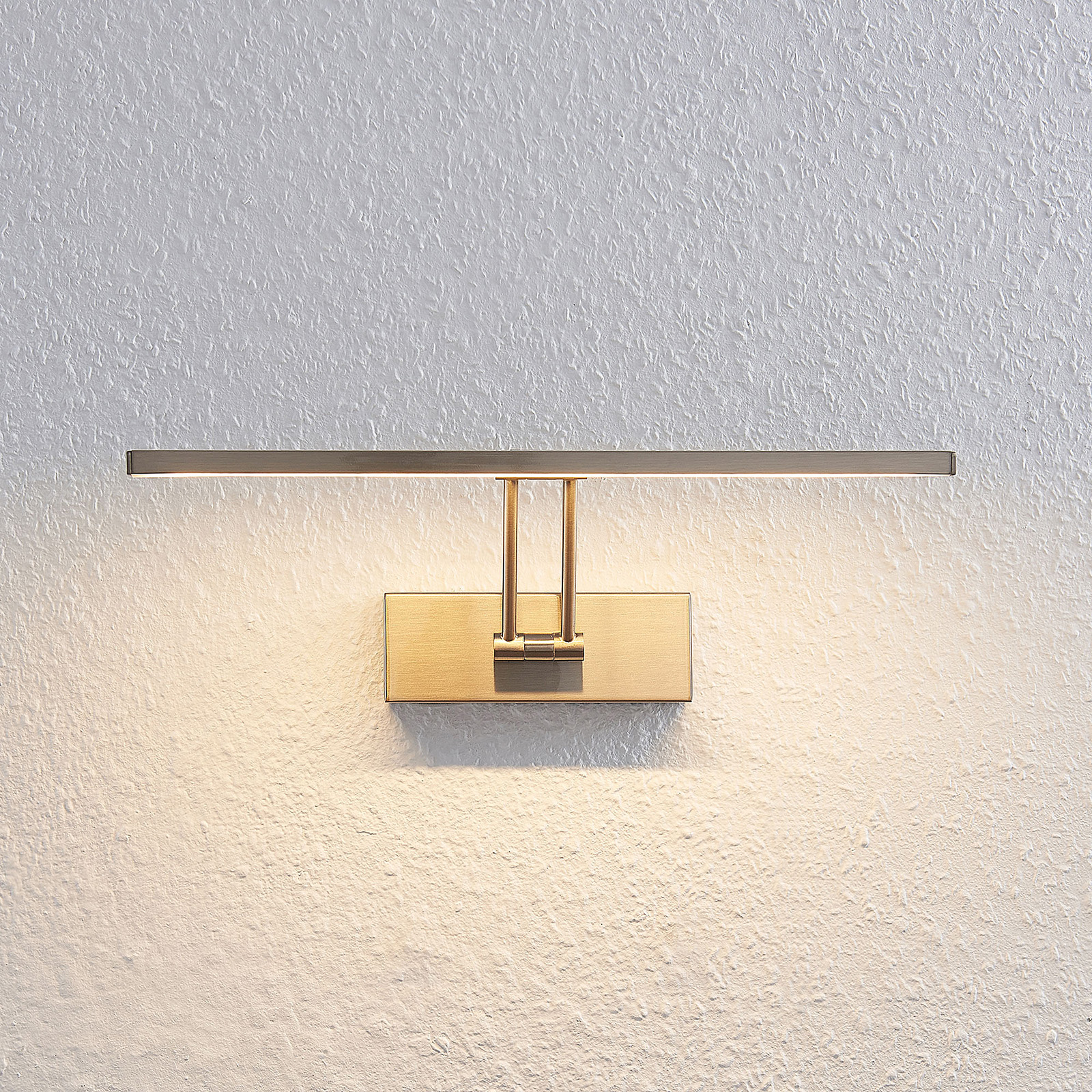 Lucande Thibaud LED-Bilderleuchte, nickel, 35,4 cm