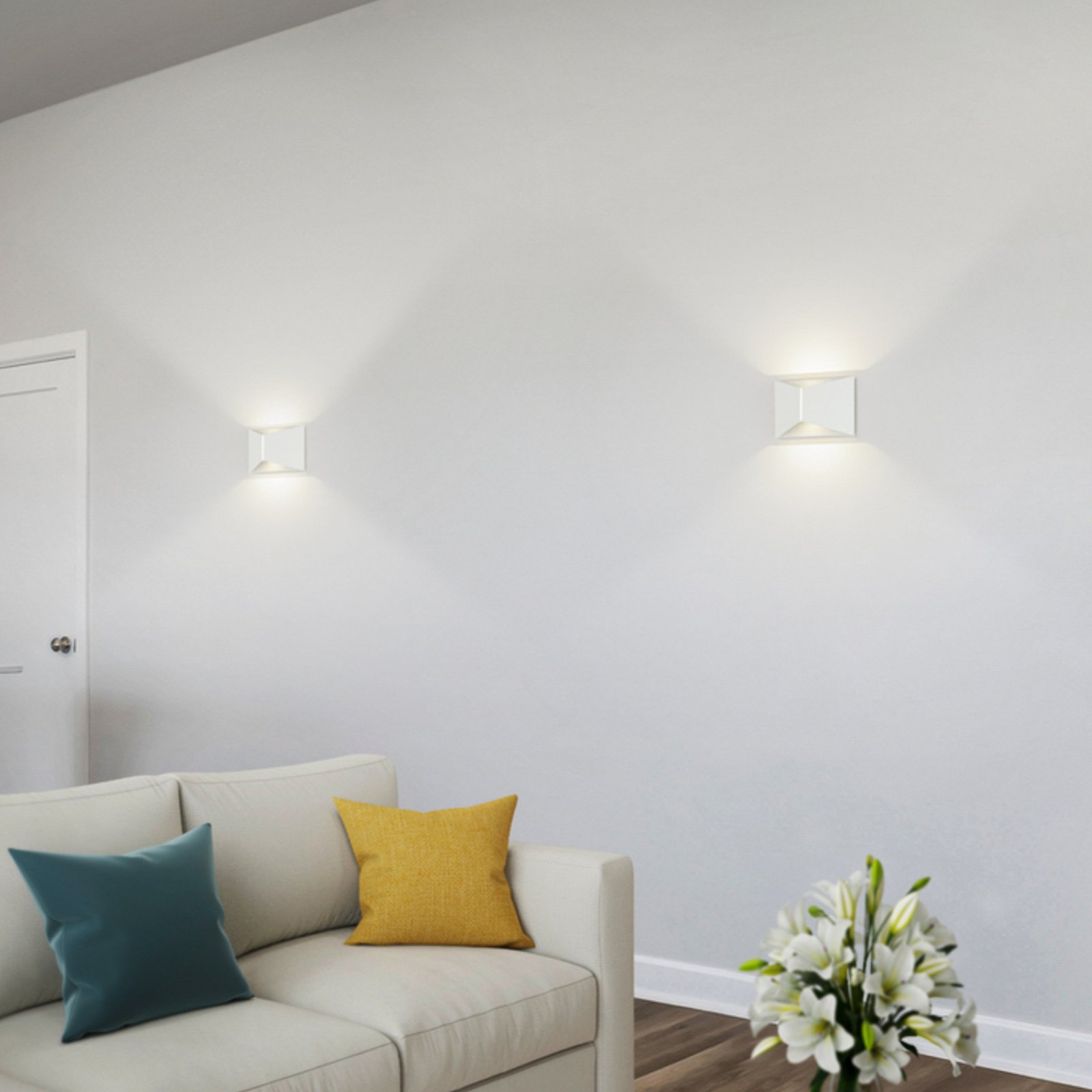 Helestra LED wandlamp VID, wit, up/down, IP65