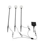 Brindley Lampă cu celule solare w/Vârf de pământ 3 pcs. Negru - Lindby