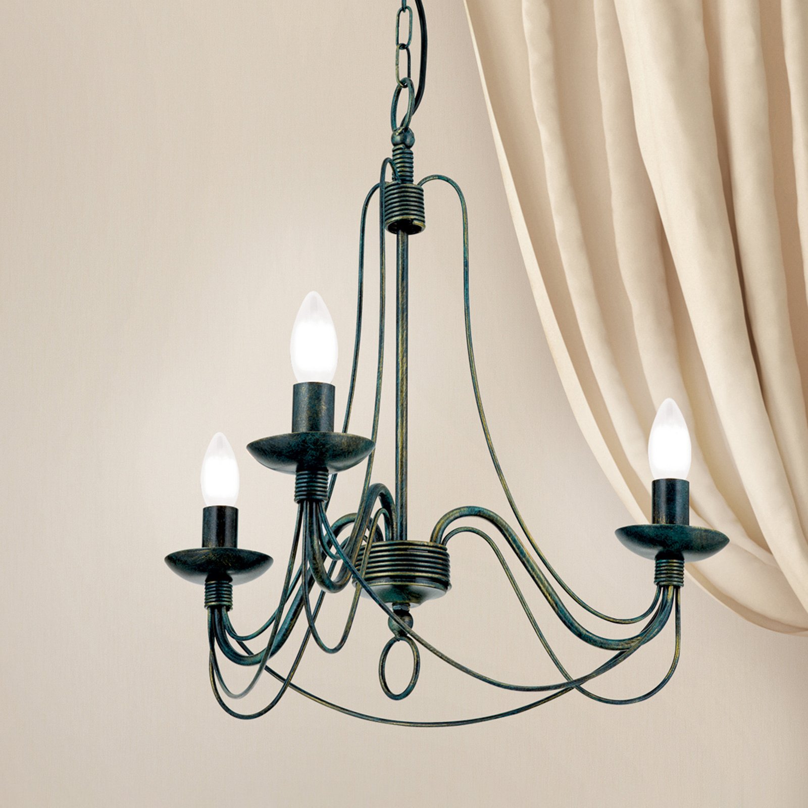 Clara Hanging Light Country House Style Three-Bulb