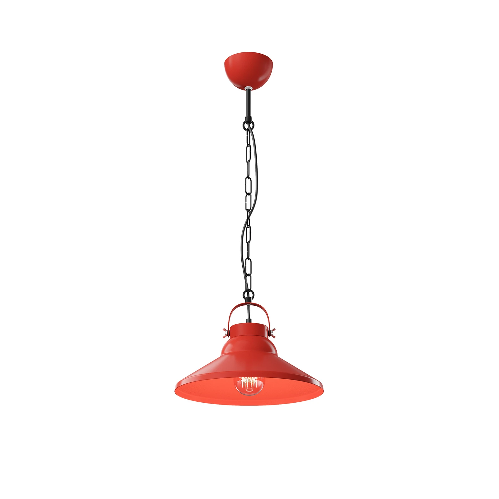 Lámpara colgante Iron, rojo