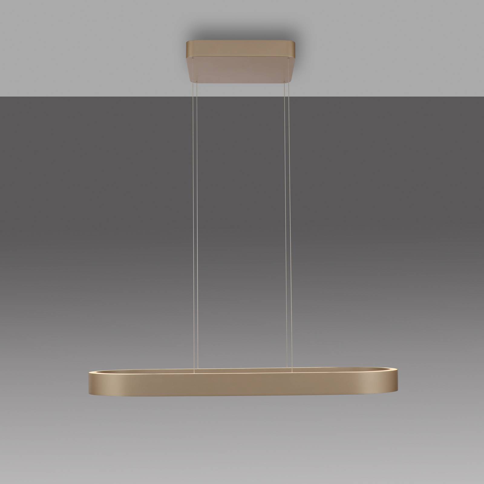 Paul Neuhaus żyrandol LED Q-Stretto, brązowa, 86,8 cm