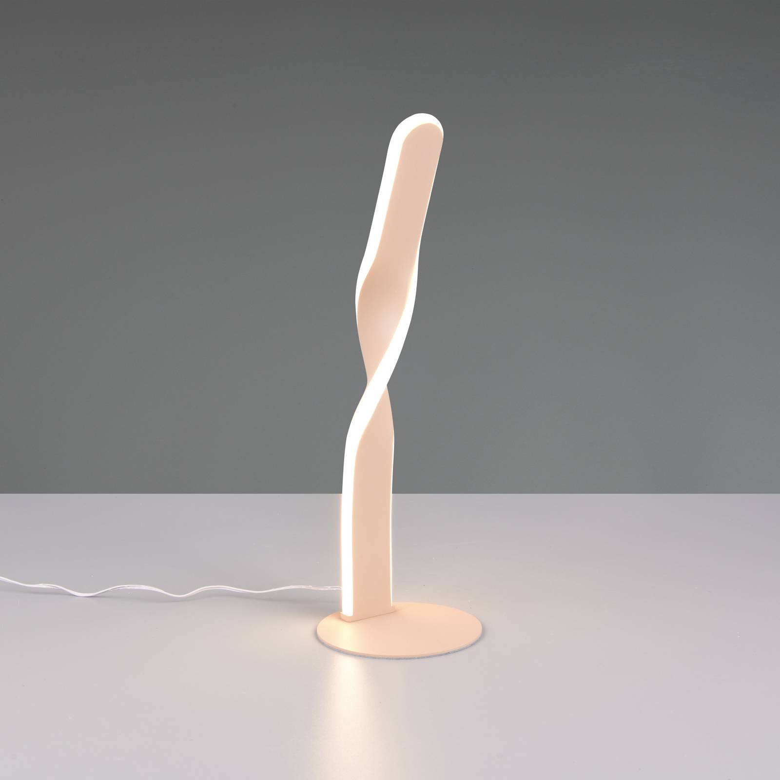 LED-Tischleuchte Ginko, sand, Metall, Höhe 40,5 cm günstig online kaufen