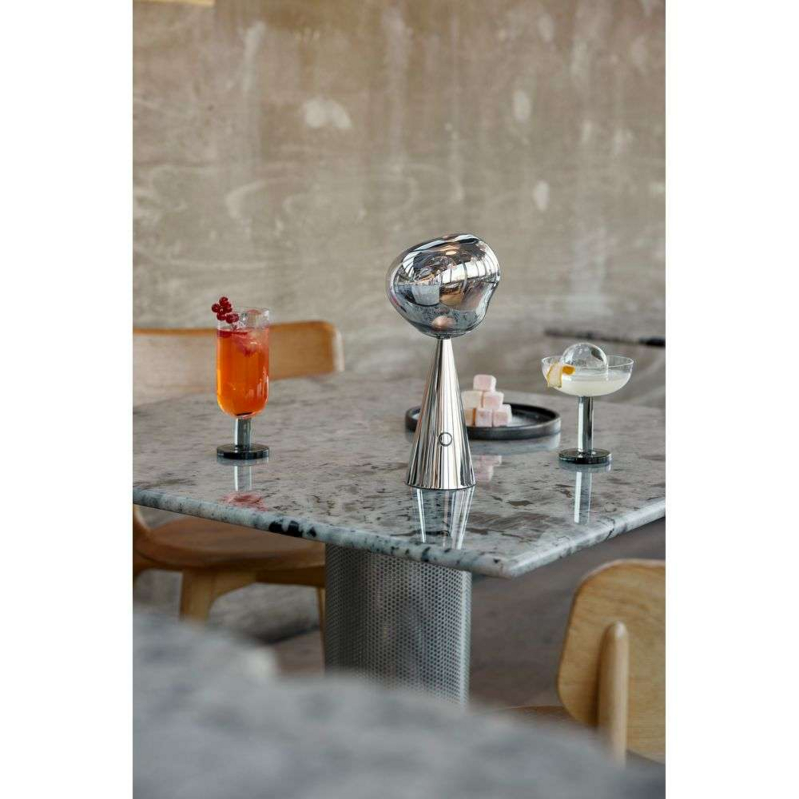 Melt Portable Candeeiro de Mesa Silver - Tom Dixon