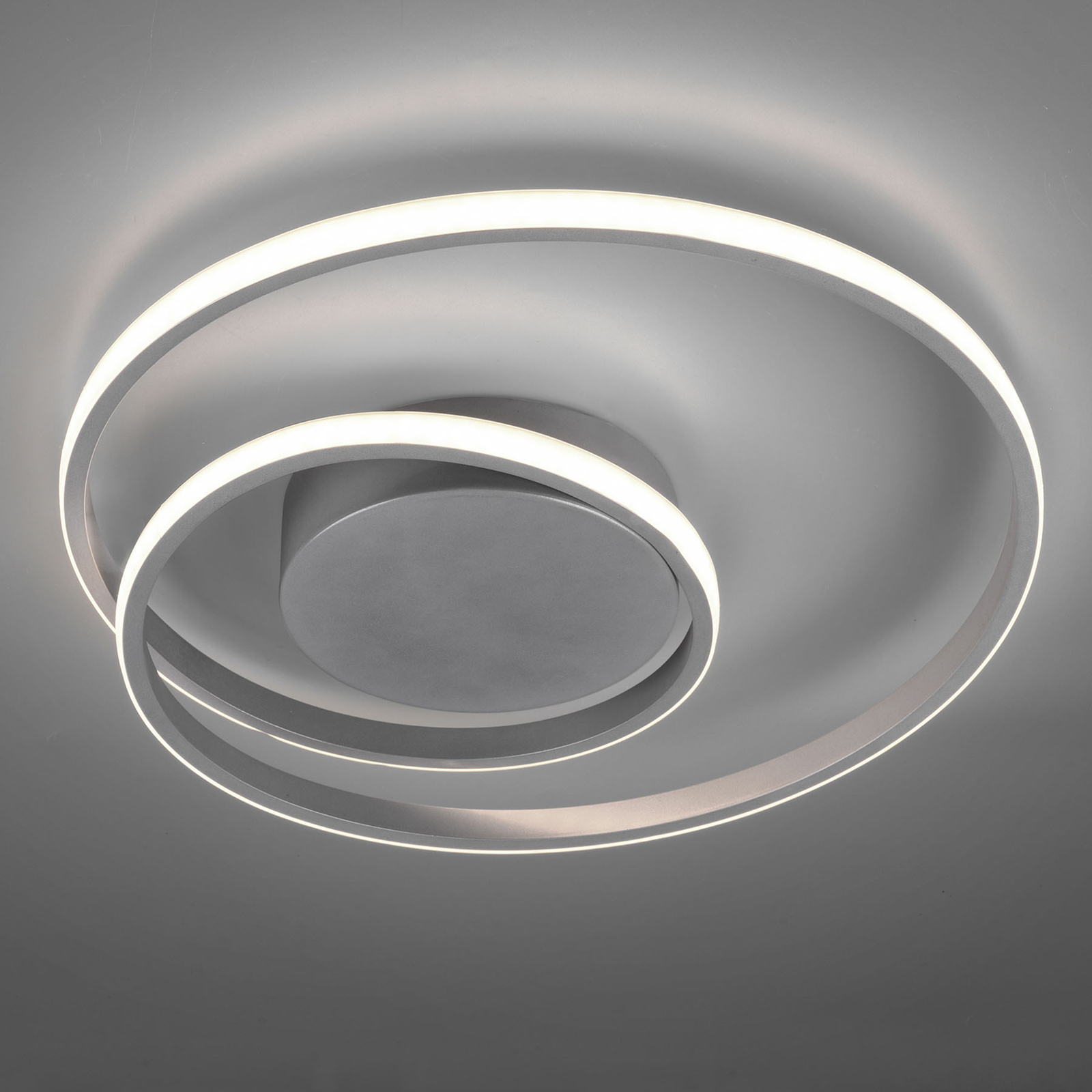 Zibal LED ceiling light, dimmable, titanium