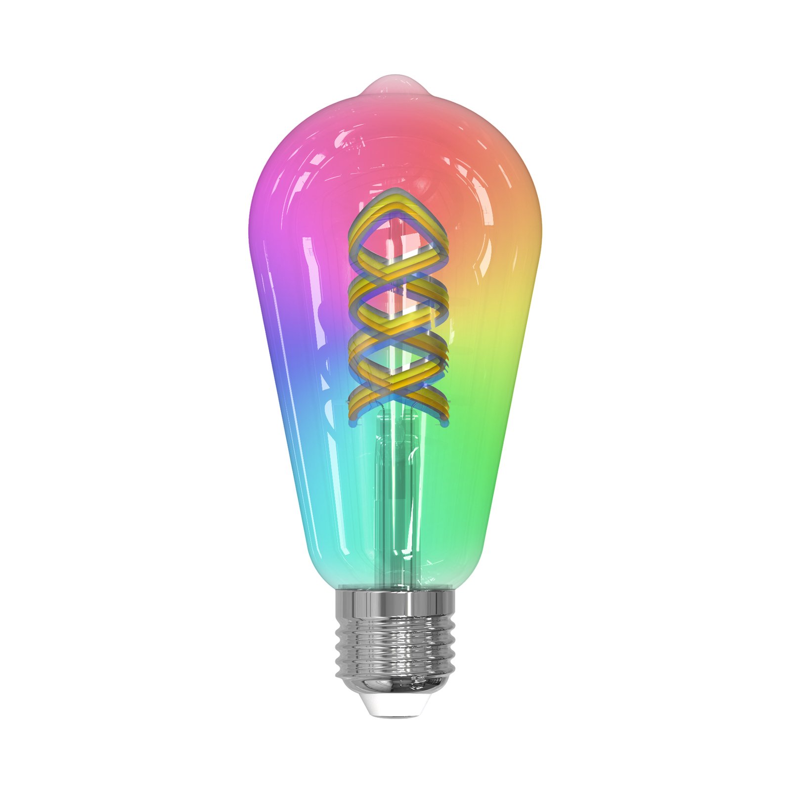 LUUMR Smart LED, E27, ST64, 4W, RGB, Tuya, WLAN, transparente, CCT