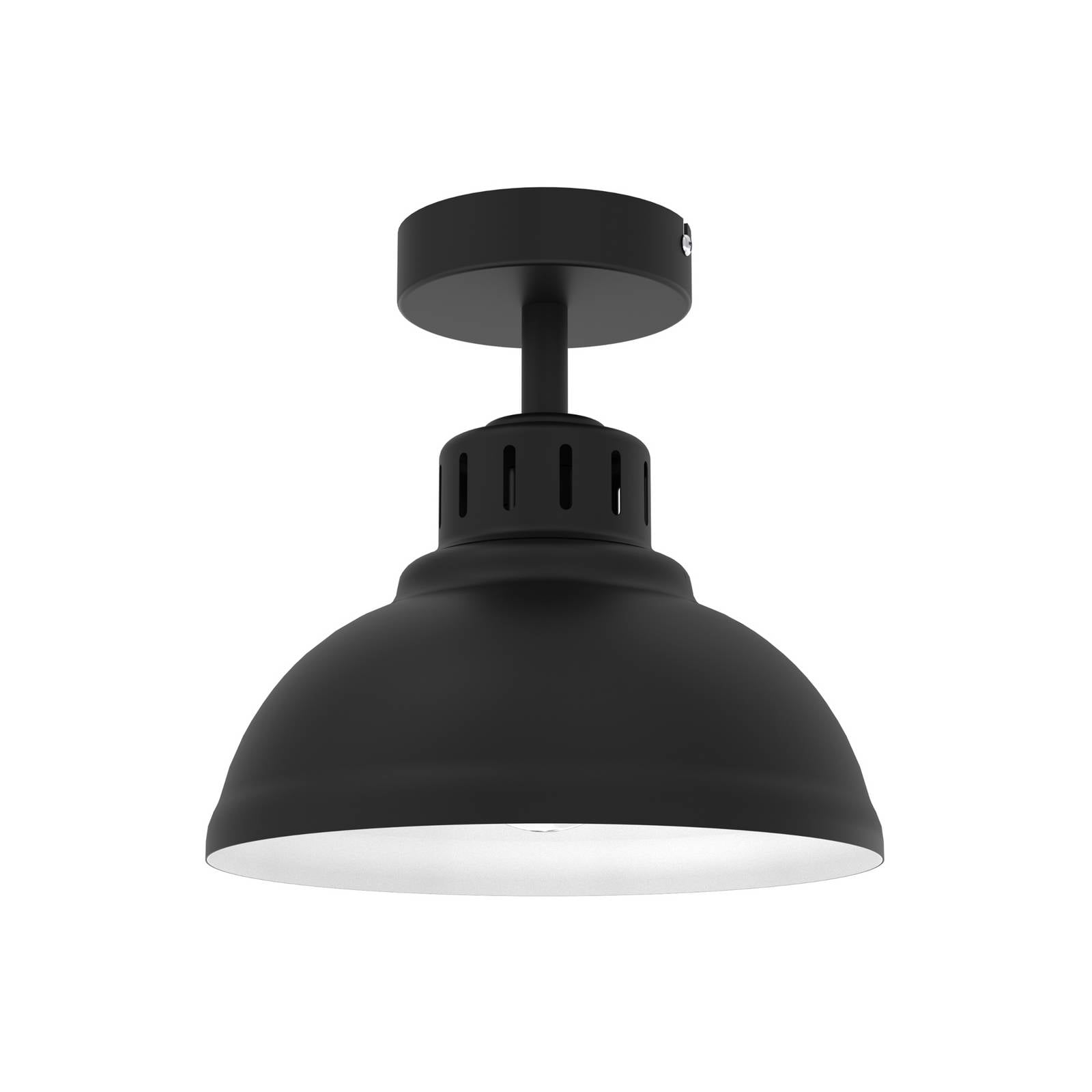 Deckenleuchte Sven, 1-flammig, schwarz, Stahl, E27