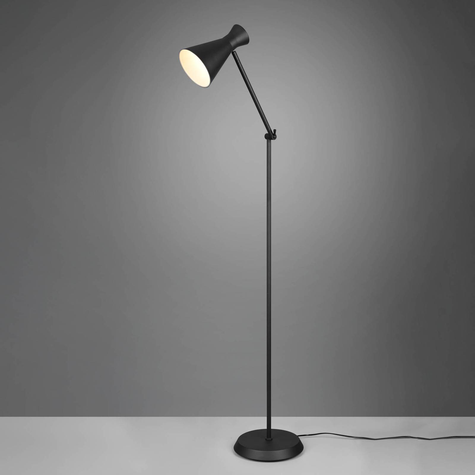 Levně Stojací lampa Enzo, výška 150 cm, černá