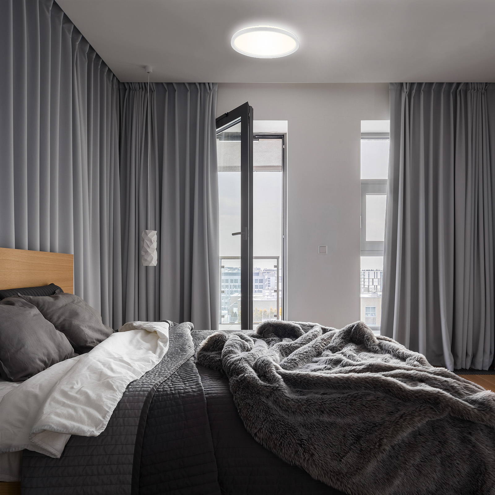 LED-Deckenlampe Slim, rund