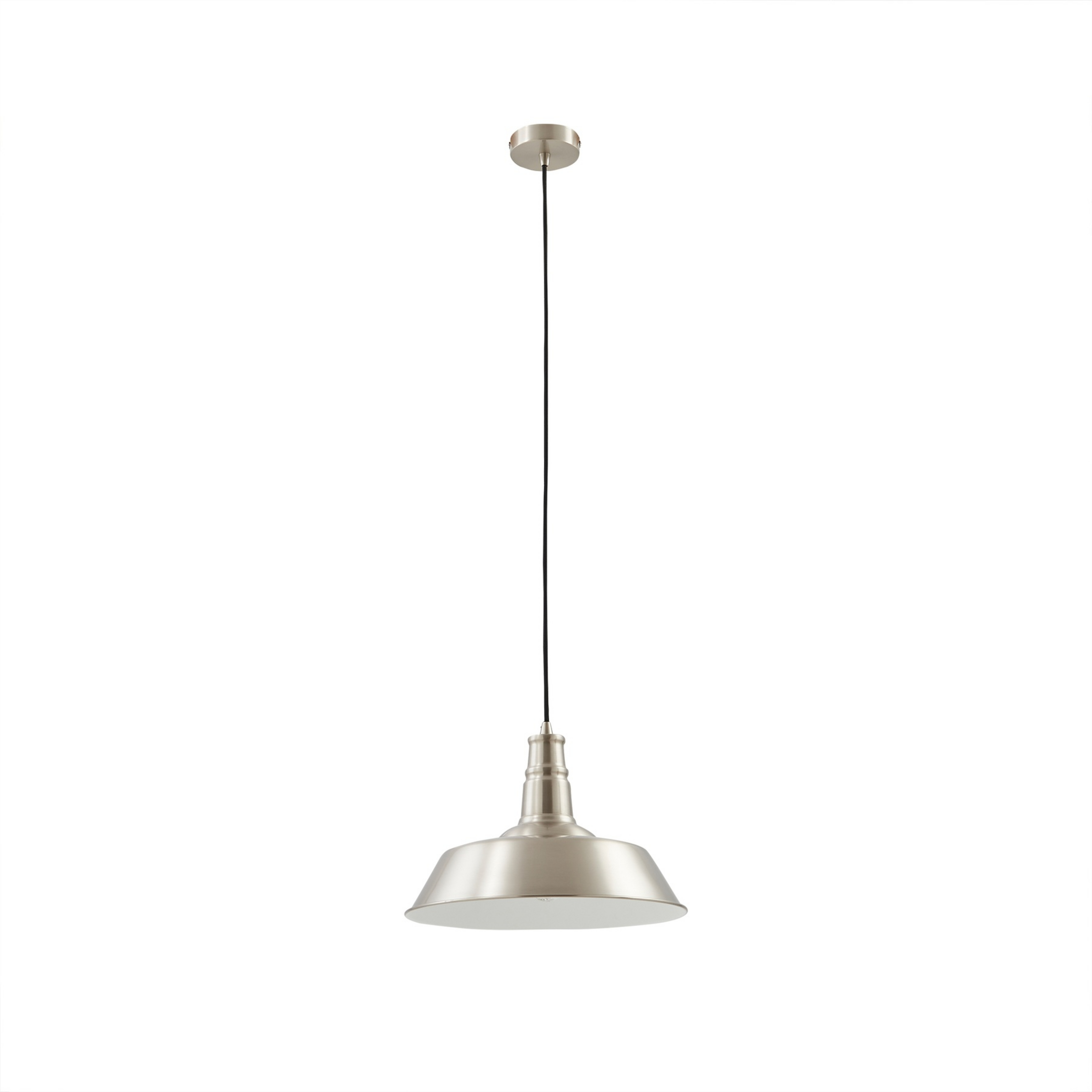 Laylan Pendant Ø36 Nickel/White - Lindby