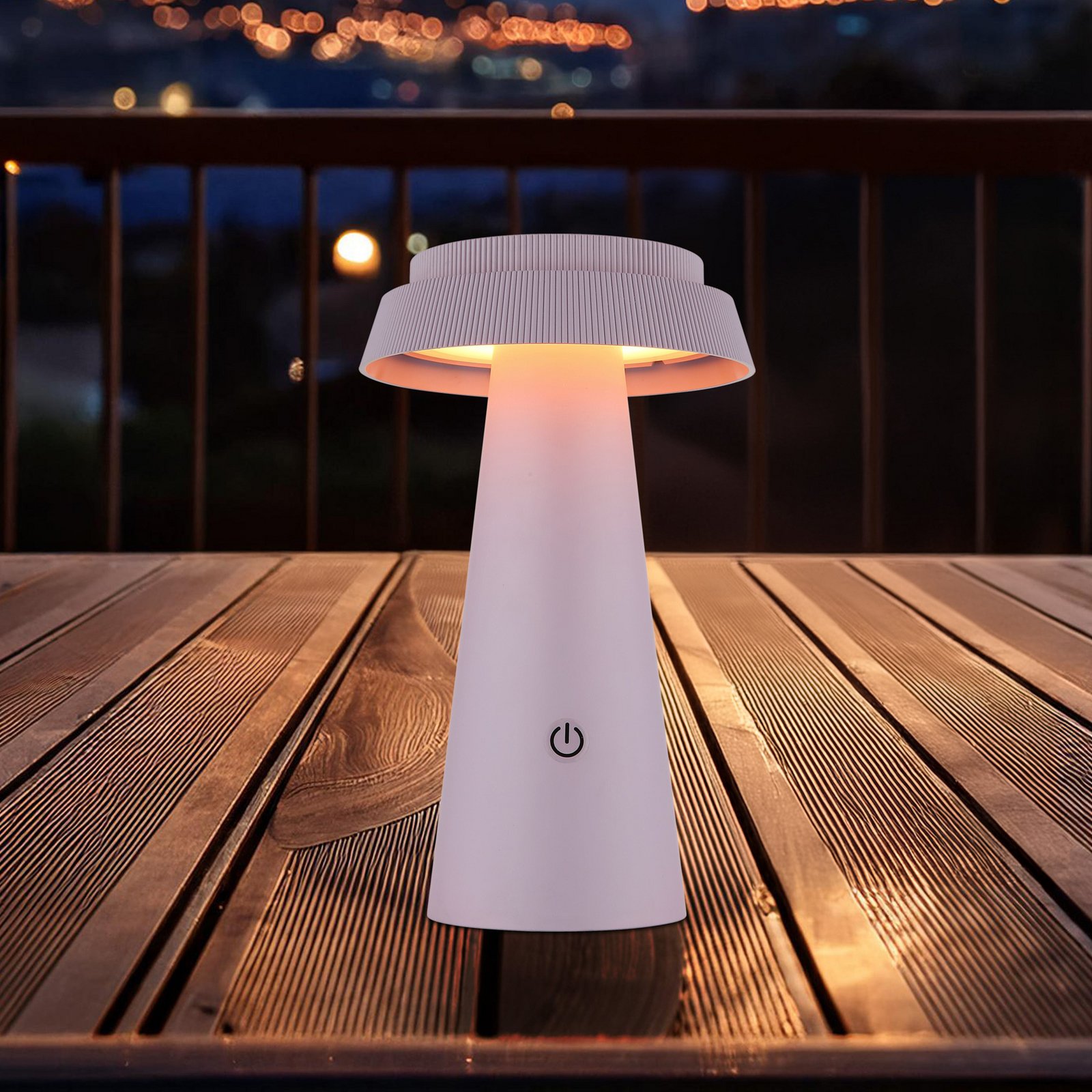 Lampe à table LED rechargeable 36624, rose, batterie, CCT, IP54, intensité