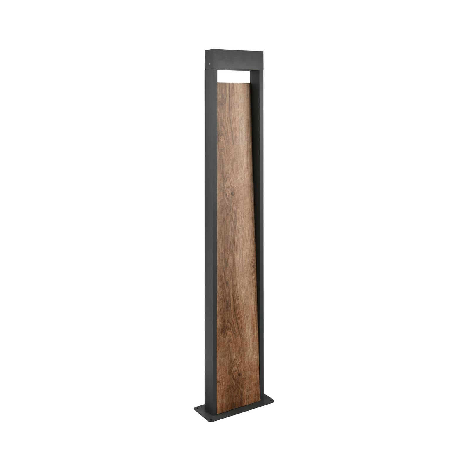 LED-Wegeleuchte SALMON, Holzoptik, Höhe 100 cm Metall, IP44