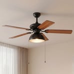 Ventilatore da soffitto Lucande con luce Shamoian, silenzioso, Ø 130 cm