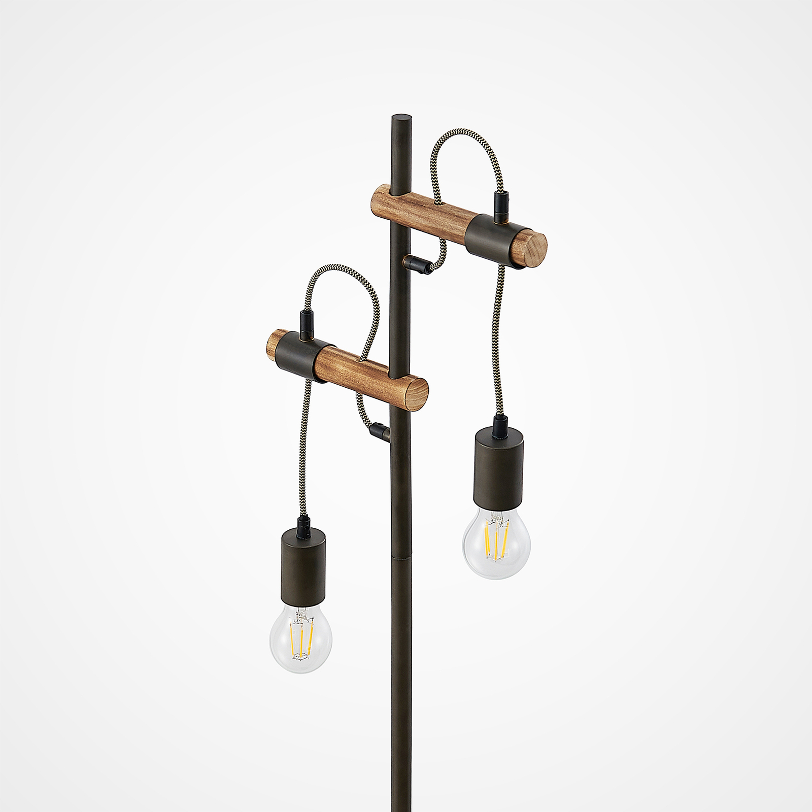 Lindby Sibillia Stehlampe aus Metall und Holz