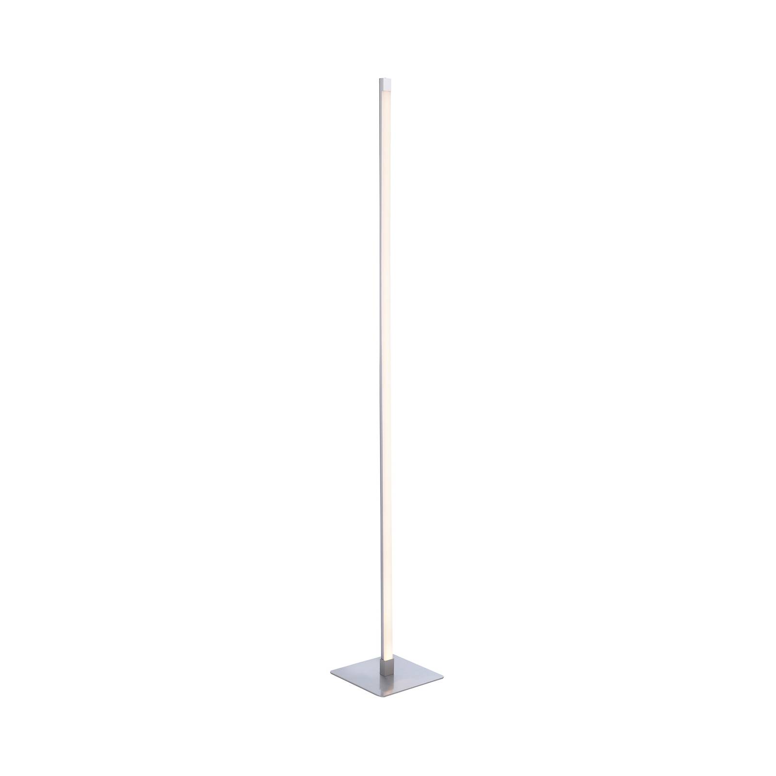 LED-Stehleuchte Bella, gerade, Fuß eckig, stahl