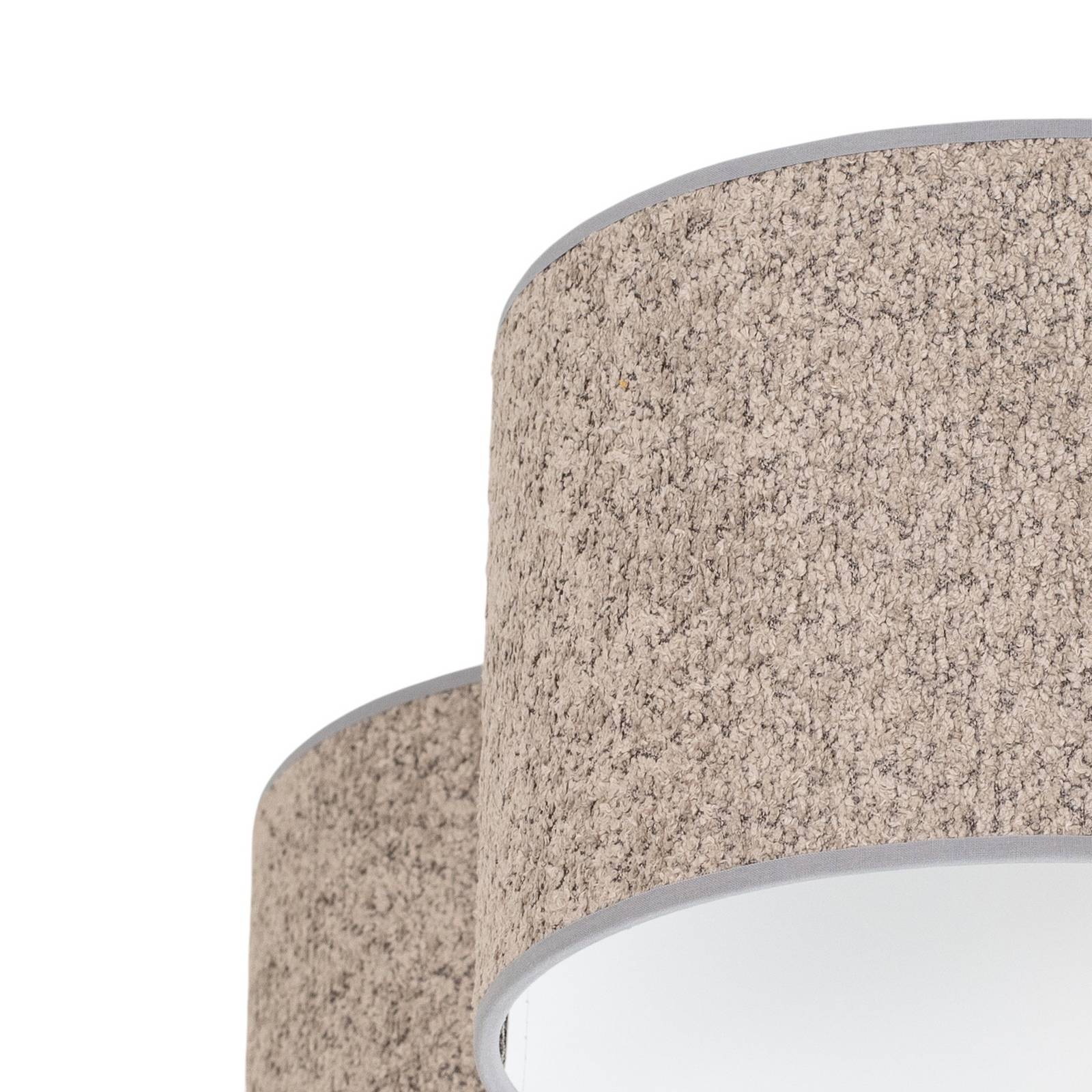 Lampa sufitowa Boucle z sześcioma kloszami, szara