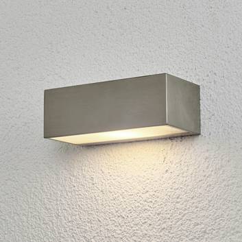 Lámpara pared ext acero inox cuadrada Leonora