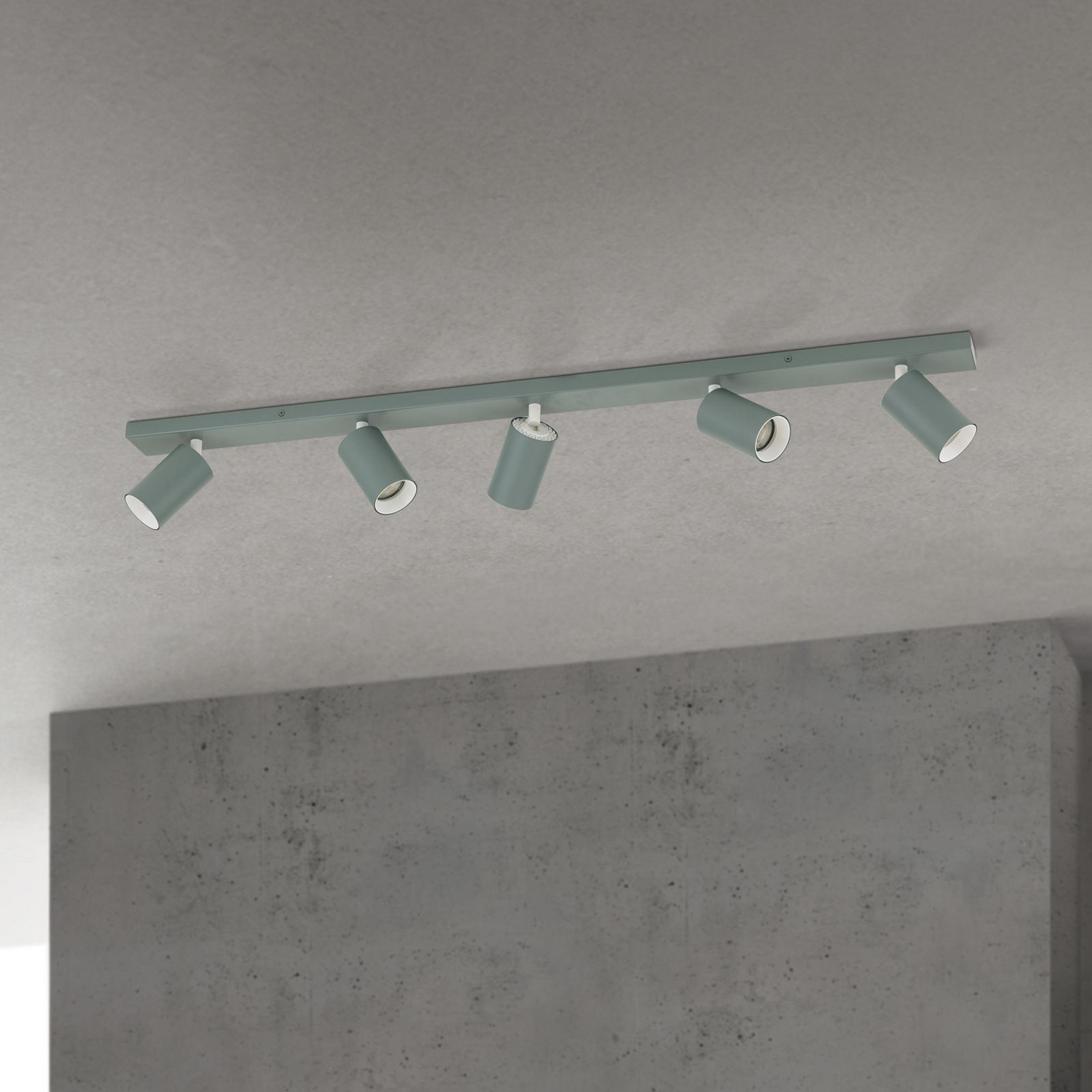Loftspot Sean, lysegrøn, 5 lyskilder, aluminium, GU10