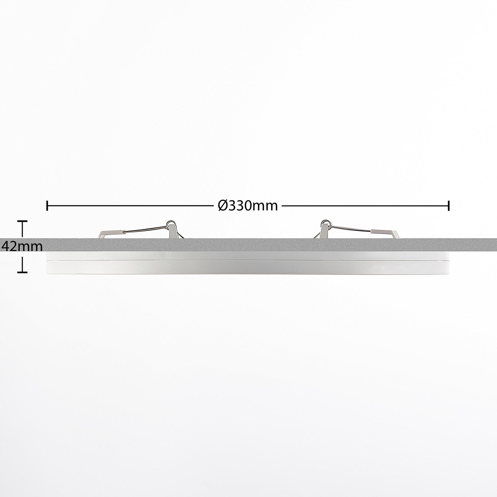 Prios Aureka-LED-kattovalaisin tunnistin Ø33cm 2x