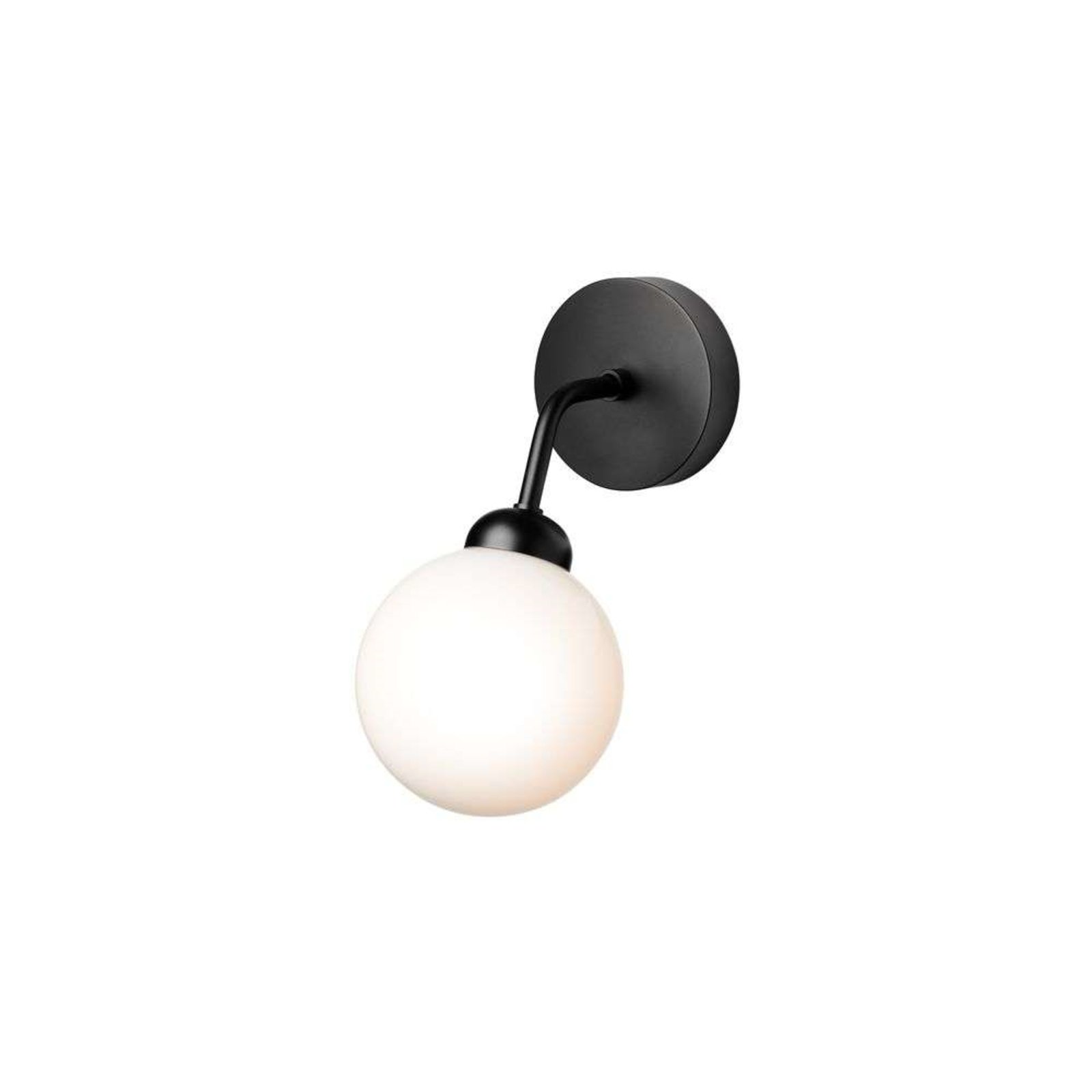 Nuura Apiales wall light, height 24 cm, black/opal