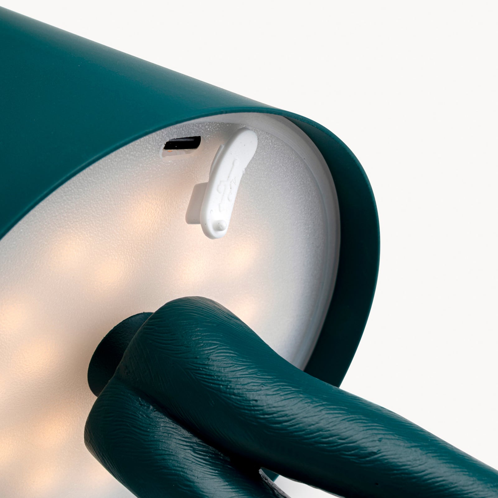 „Kare“ LED baterinis stalinis šviestuvas „Animal Rabbit“, naftos spalvos, IP44,