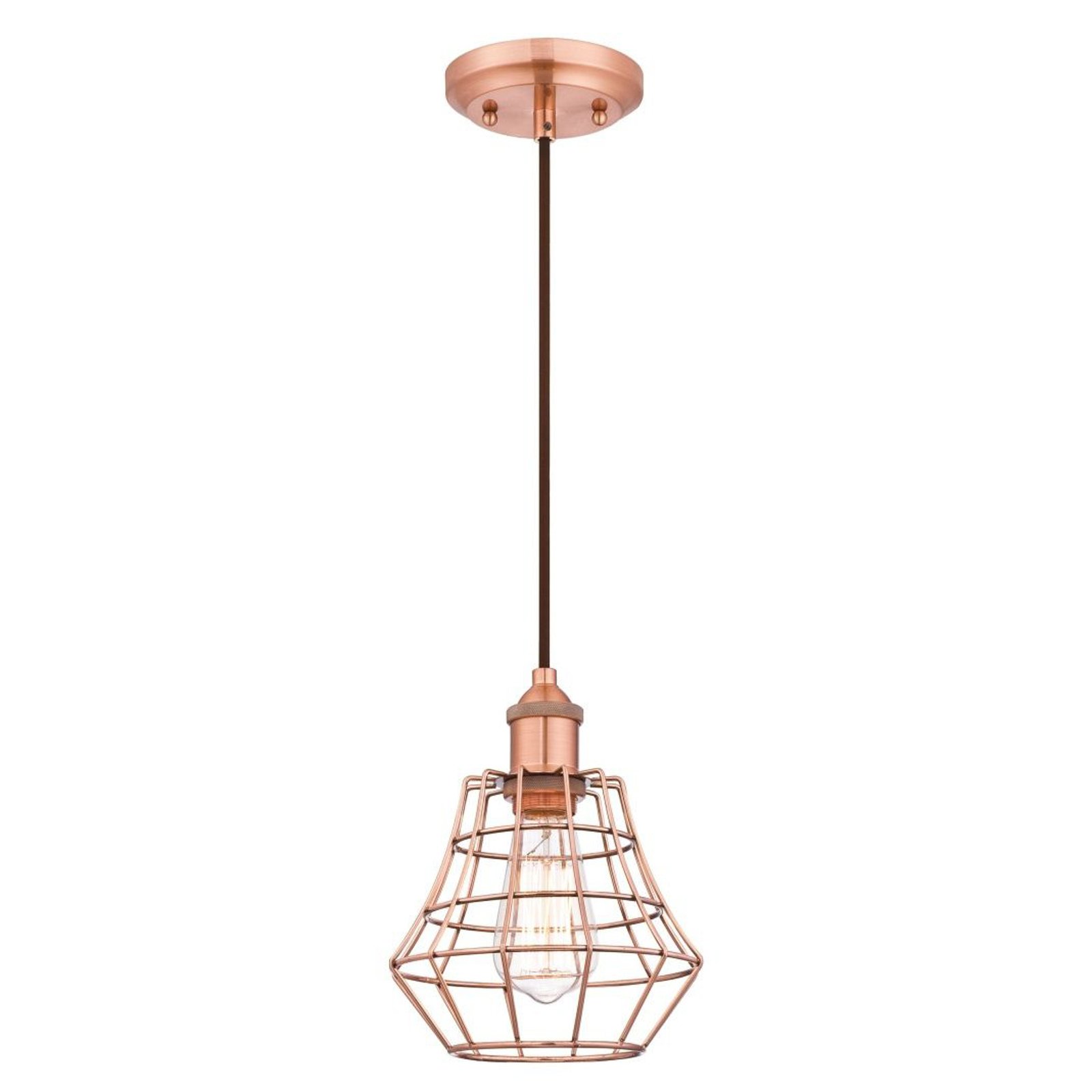 Westinghouse Nathan pendant light, brushed copper colour