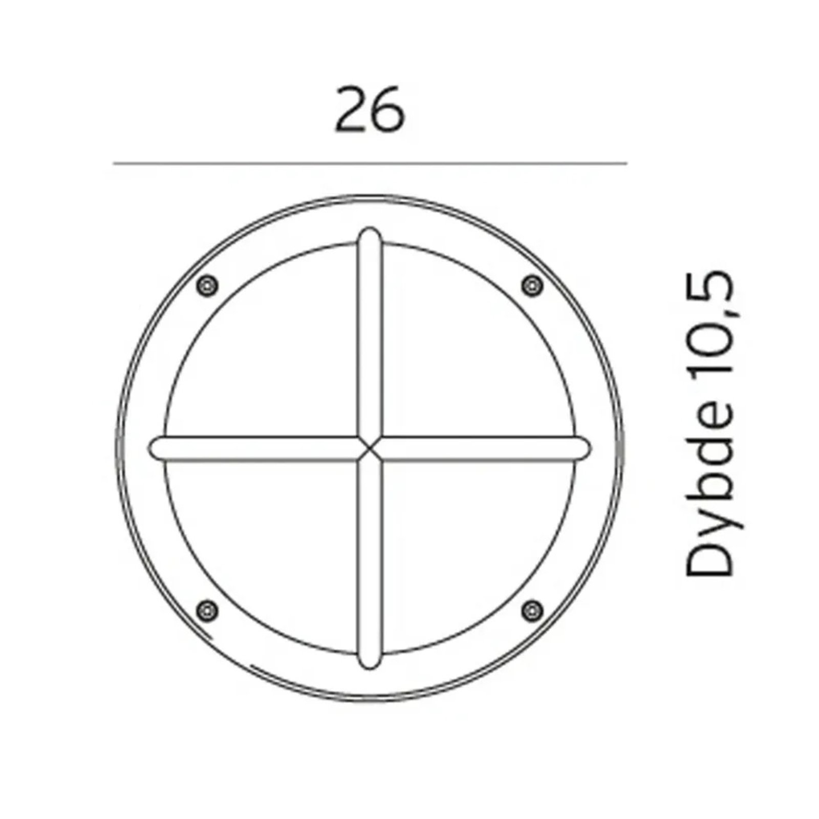 Rondane LED Aplica de Exterior/Plafonieră Graphite - Norlys